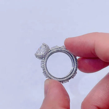 Radiant Cut Moissanite Engagement Ring