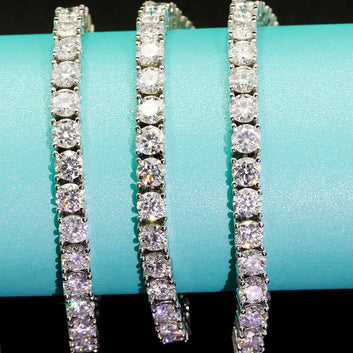 Single Row Moissanite Tennis Bracelet