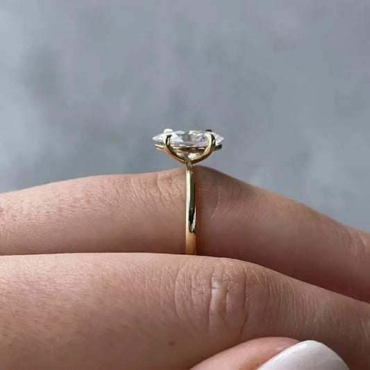 2Ct Marquise Moissanite Engagement Ring 10kt White Gold