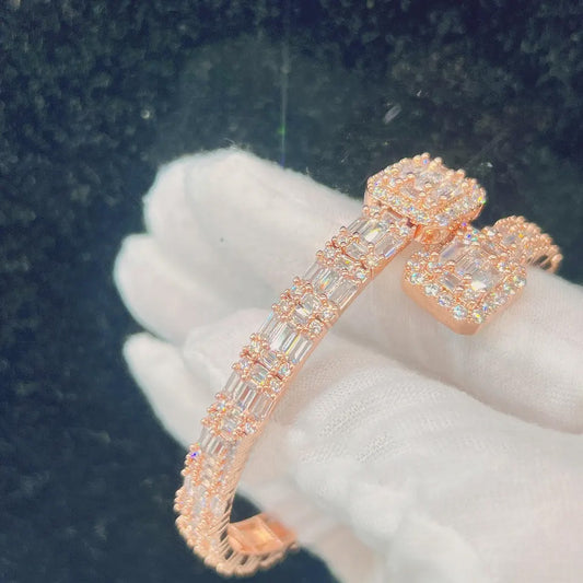 Sterling Silver Moissanite Bangles